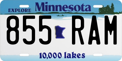 MN license plate 855RAM