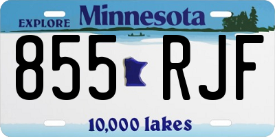 MN license plate 855RJF