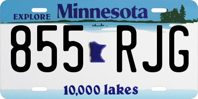 MN license plate 855RJG