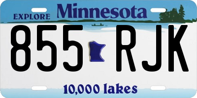MN license plate 855RJK