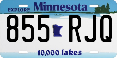MN license plate 855RJQ