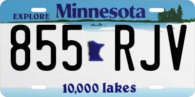 MN license plate 855RJV