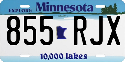 MN license plate 855RJX