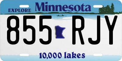 MN license plate 855RJY