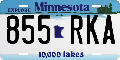 MN license plate 855RKA