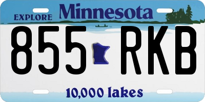 MN license plate 855RKB