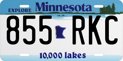MN license plate 855RKC