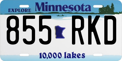MN license plate 855RKD