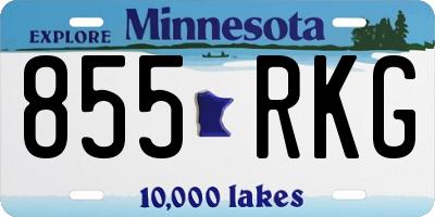 MN license plate 855RKG