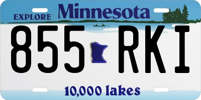 MN license plate 855RKI