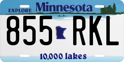 MN license plate 855RKL