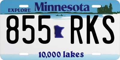 MN license plate 855RKS