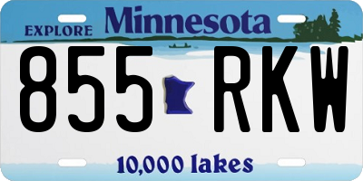 MN license plate 855RKW
