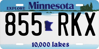MN license plate 855RKX