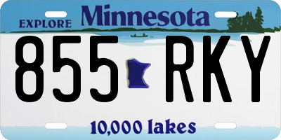 MN license plate 855RKY