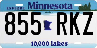 MN license plate 855RKZ