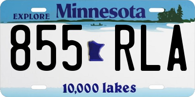 MN license plate 855RLA