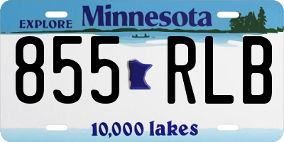 MN license plate 855RLB