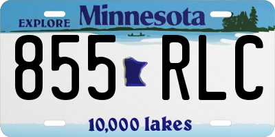 MN license plate 855RLC