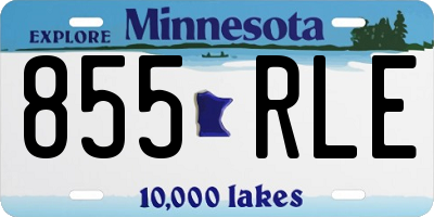 MN license plate 855RLE
