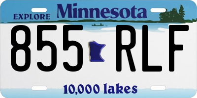 MN license plate 855RLF