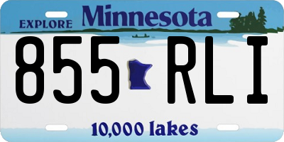 MN license plate 855RLI