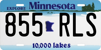 MN license plate 855RLS