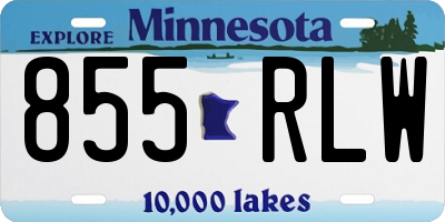 MN license plate 855RLW