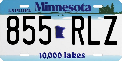 MN license plate 855RLZ