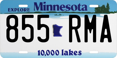 MN license plate 855RMA