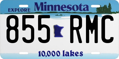 MN license plate 855RMC