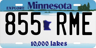 MN license plate 855RME