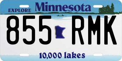 MN license plate 855RMK
