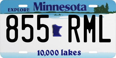 MN license plate 855RML