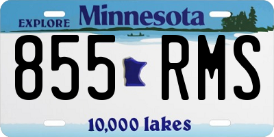 MN license plate 855RMS