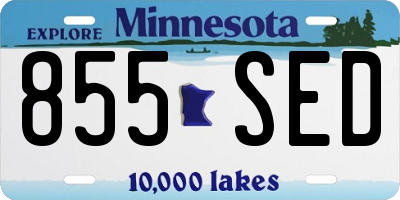 MN license plate 855SED
