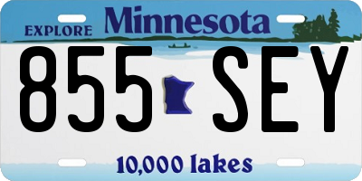 MN license plate 855SEY