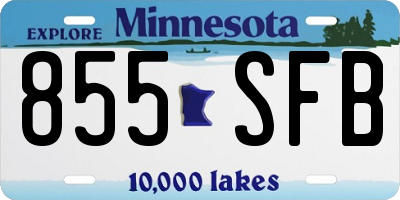 MN license plate 855SFB