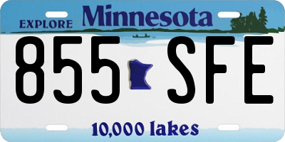 MN license plate 855SFE