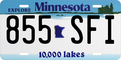 MN license plate 855SFI
