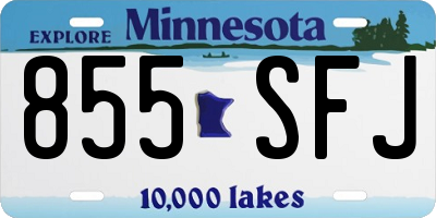 MN license plate 855SFJ