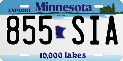 MN license plate 855SIA