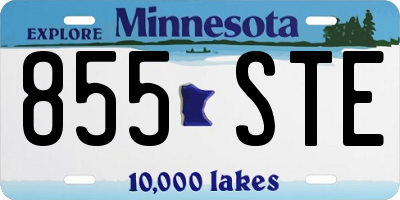 MN license plate 855STE