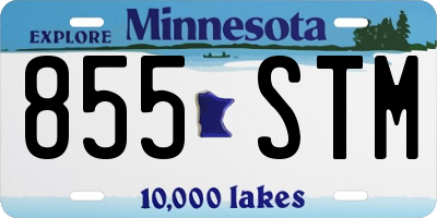 MN license plate 855STM