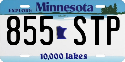MN license plate 855STP