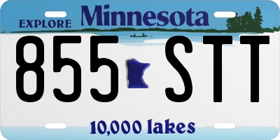 MN license plate 855STT
