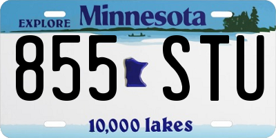 MN license plate 855STU