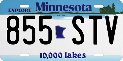 MN license plate 855STV