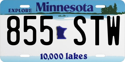 MN license plate 855STW