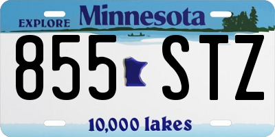 MN license plate 855STZ